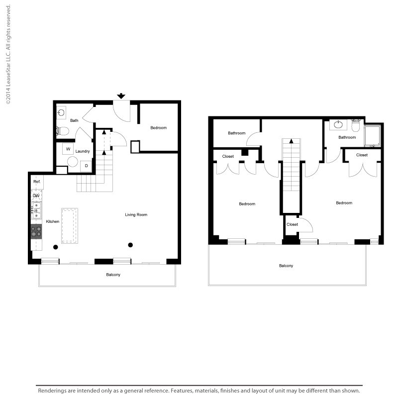 2 Bedroom 2.5 Bath Penthouse A Floor Plan 19